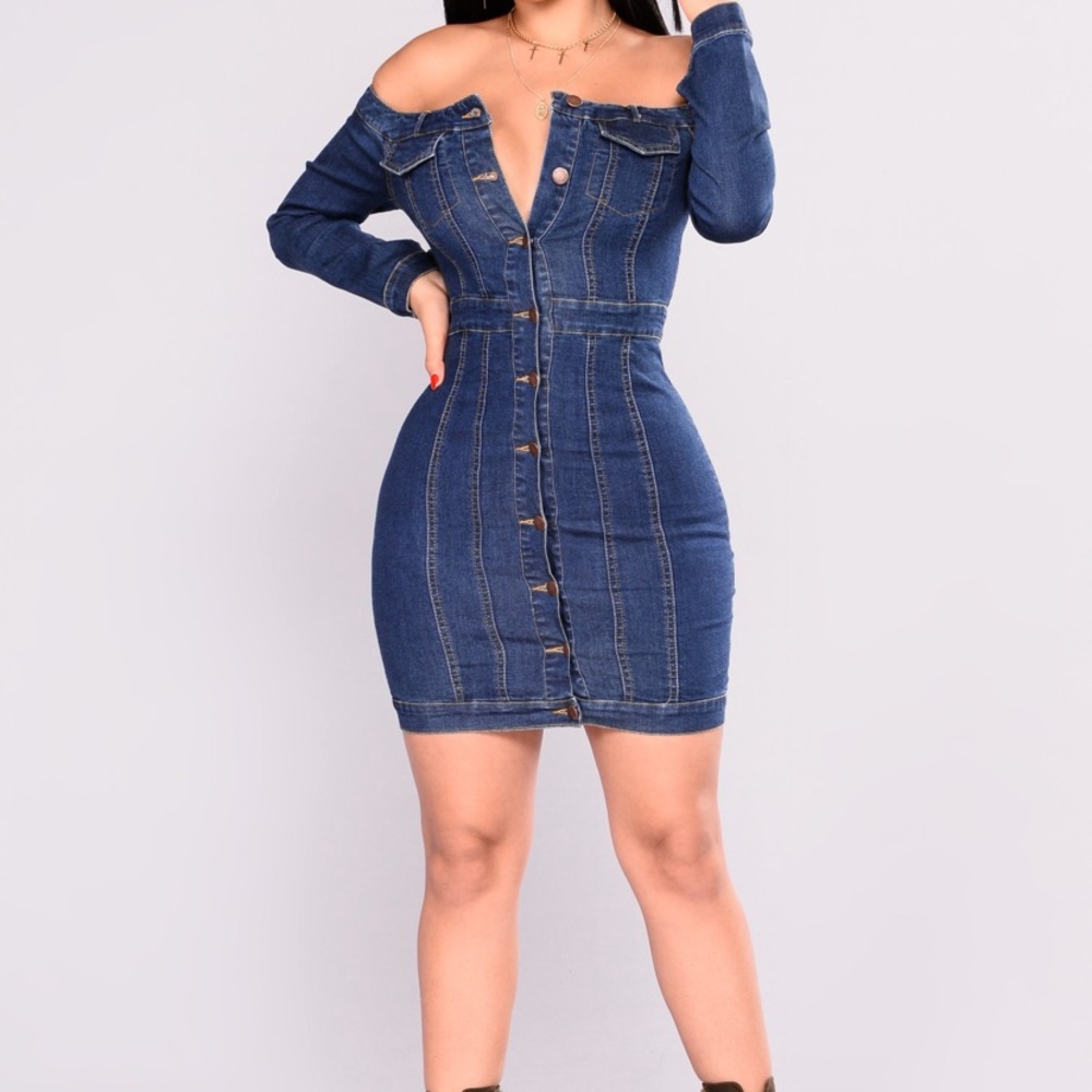 Start Your Engines Denim Dress